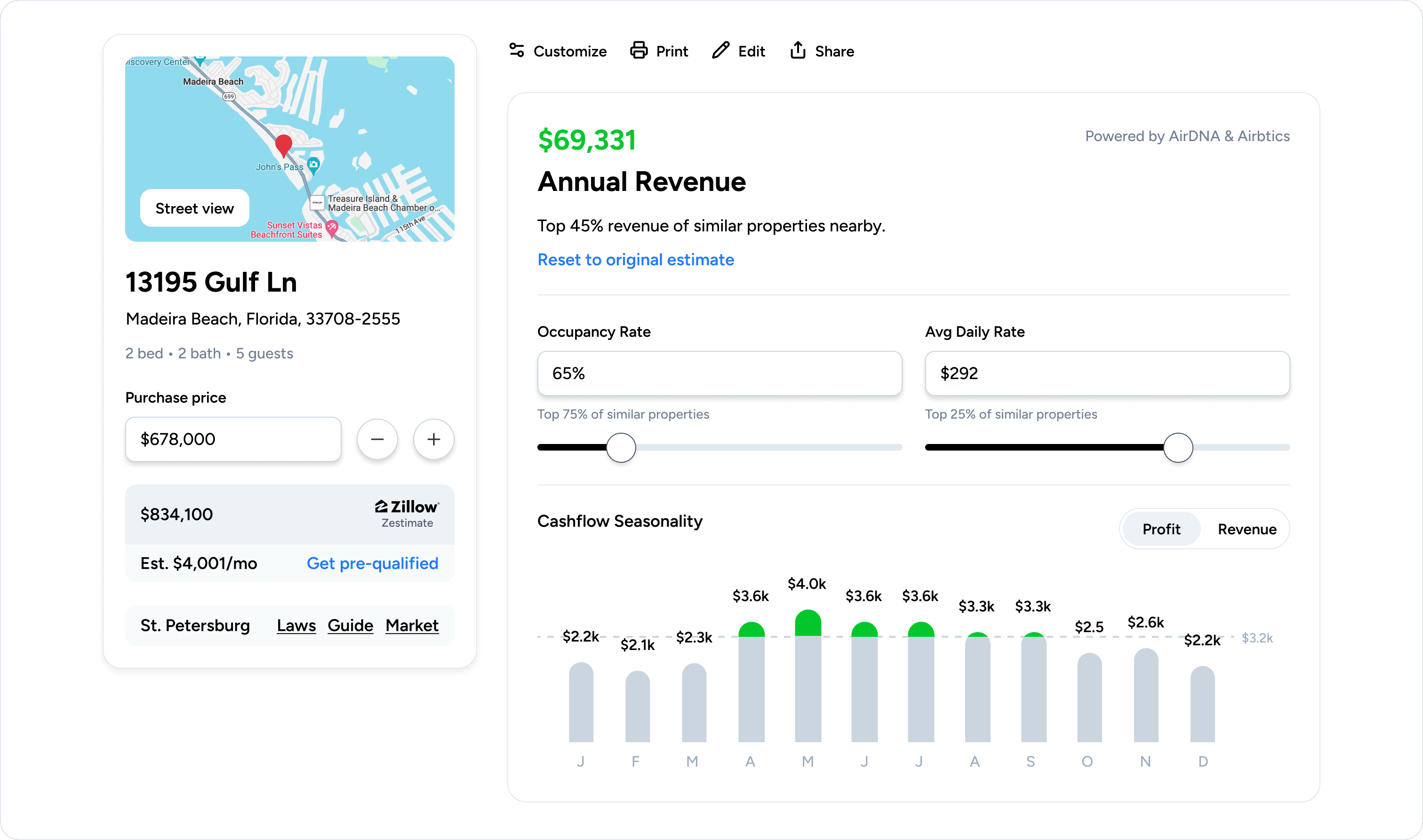 Bnbcalc example